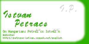 istvan petracs business card